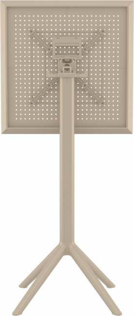 Стол пластиковый барный складной Sky Folding Bar Table 60 бежевый 600х600х1080 мм