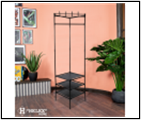 Напольная вешалка для одежды Helex Home W-31, чёрная