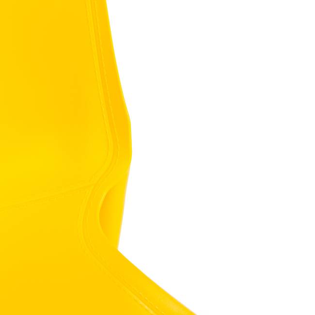 Стул Джениус/Genius (мод. 75) пластик/металл, 46x56x84cм, желтый/опоры хром (Комплект из 4 шт.) желтый металл/пластик