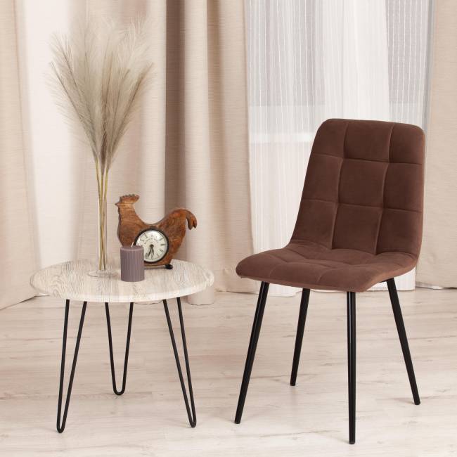 Стул Чилли Макс/Chilly Max (1шт.в упаковке) велюр/металл, 45х54х90см, коричневый 09/черный коричневый 09/черный Велюр/металл Стул Чилли Макс/Chilly Max (1шт.в упаковке) велюр/металл, 45х54х90см, коричневый 09/черный коричневый 09/черный Велюр/металл