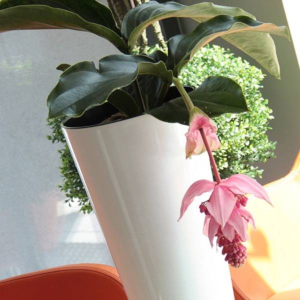 Кашпо для цветов TUBUS SLIM SHINE DTUS300S-S449 белый 2 предмета 15 и 27 л