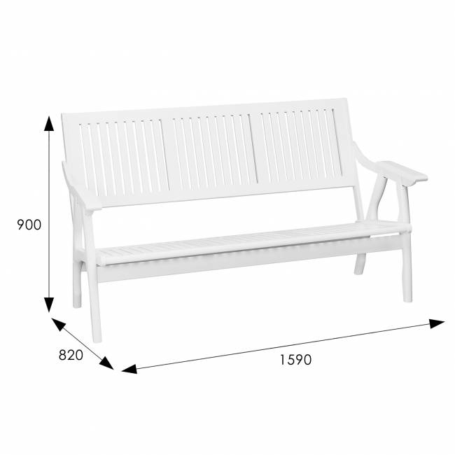Диван-скамья Массив решетка, каркас снег Диван-скамья Массив решетка, каркас снег