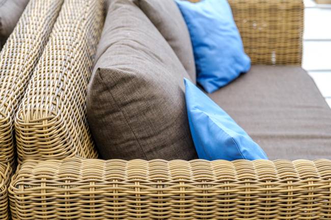 "Капучино" диван из искусственного ротанга двухместный, цвет соломенный "Капучино" диван из искусственного ротанга двухместный, цвет соломенный