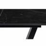 Керамический стол на тумбе Иматра 140(180)х80х76 черный мрамор / черный кварц