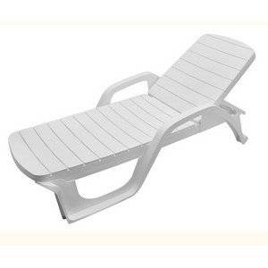 Шезлонг пластиковый Амстердам (белый) Шезлонг пластиковый Амстердам (белый)