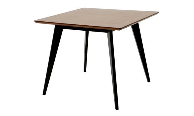Стол Сканди М 90 чёрное дерево/орех
