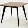 Стол Сканди М 90 чёрное дерево/орех