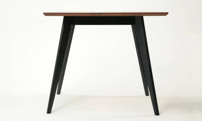 Стол Сканди М 90 чёрное дерево/орех