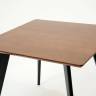 Стол Сканди М 90 чёрное дерево/орех