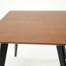 Стол Сканди М 90 чёрное дерево/орех