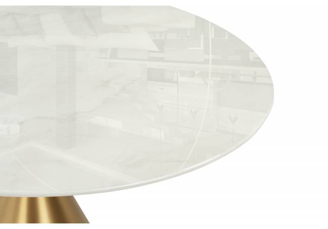 Jaklin 130x73 белый мрамор / сатинированное золото