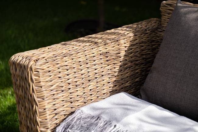 "Капучино" диван из искусственного ротанга (гиацинт) двухместный, цвет соломенный "Капучино" диван из искусственного ротанга (гиацинт) двухместный, цвет соломенный