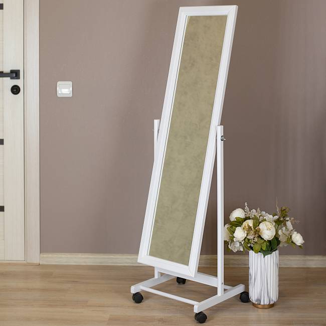 Зеркало напольное BeautyStyle 27 белый 135 см х 42,5 см Зеркало напольное BeautyStyle 27 белый 135 см х 42,5 см