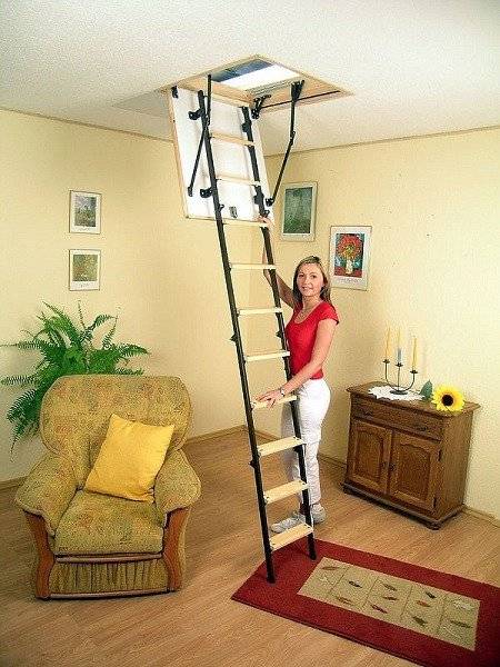 Чердачная складная лестница Stallux 265 80х70