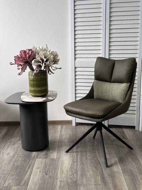 Стул LEROY 360 град. поворот Зеленый F07-003-01 / MONTECRISTO 8421 / черный каркас, ®DISAUR Стул LEROY 360 град. поворот Зеленый F07-003-01 / MONTECRISTO 8421 / черный каркас, ®DISAUR