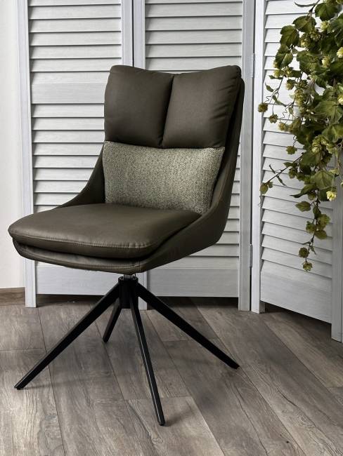 Стул LEROY 360 град. поворот Зеленый F07-003-01 / MONTECRISTO 8421 / черный каркас, ®DISAUR Стул LEROY 360 град. поворот Зеленый F07-003-01 / MONTECRISTO 8421 / черный каркас, ®DISAUR