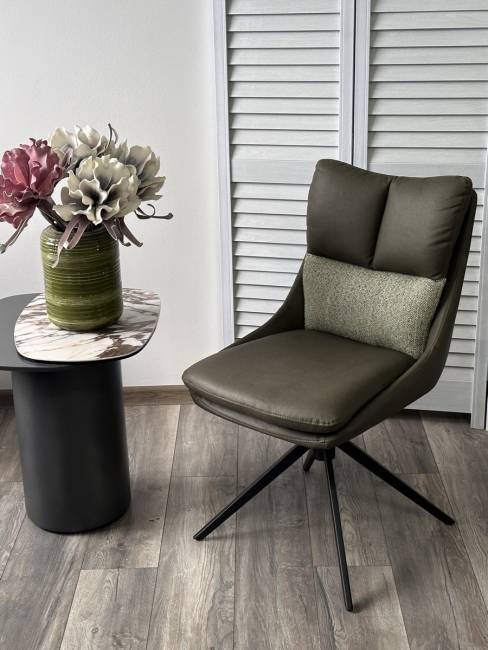 Стул LEROY 360 град. поворот Зеленый F07-003-01 / MONTECRISTO 8421 / черный каркас, ®DISAUR Стул LEROY 360 град. поворот Зеленый F07-003-01 / MONTECRISTO 8421 / черный каркас, ®DISAUR