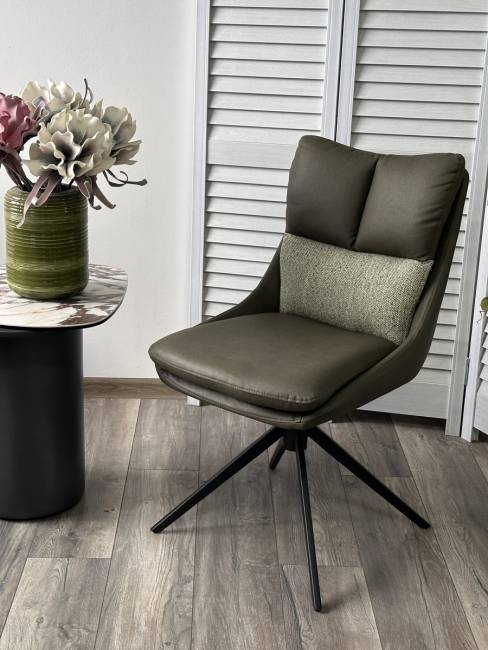 Стул LEROY 360 град. поворот Зеленый F07-003-01 / MONTECRISTO 8421 / черный каркас, ®DISAUR Стул LEROY 360 град. поворот Зеленый F07-003-01 / MONTECRISTO 8421 / черный каркас, ®DISAUR