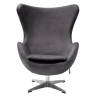 Кресло EGG STYLE CHAIR тёмно-серый, искусственная замша Кресло EGG STYLE CHAIR тёмно-серый, искусственная замша