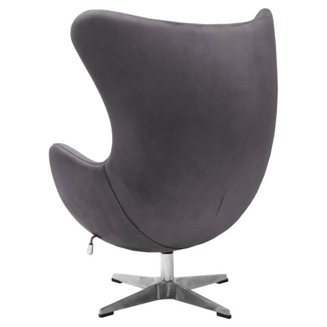 Кресло EGG STYLE CHAIR тёмно-серый, искусственная замша Кресло EGG STYLE CHAIR тёмно-серый, искусственная замша