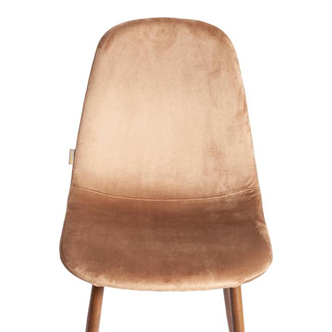 Стул Бриз/Breeze (мод.JSC-58)/1 шт. в упаковке велюр/металл, 44х53х86см, темно-коричневый HLR11/орех коричневый Велюр/металл