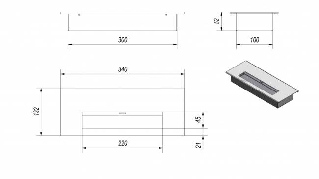 Биокамин DELTA 2 VERTICAL (400*900)
