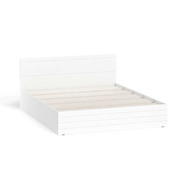 Кровать Елена 1600 цвет белый/белый глянец