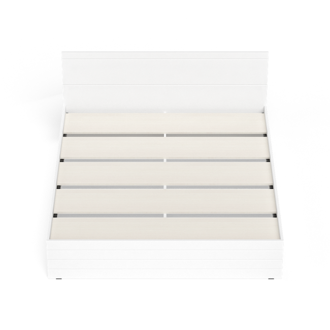 Кровать Елена 1600 цвет белый/белый глянец