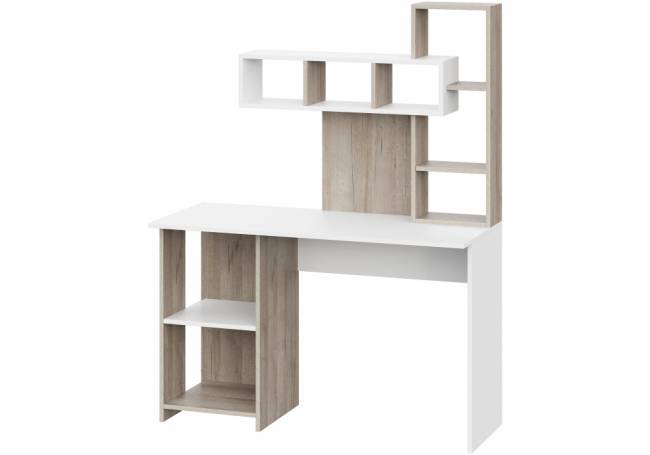 Компьютерный стол Эфес дуб крафт серый / белый