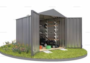 Хозблок SKOGGY секционный с двускатной крышей 3 х 2 м, цинковый Хозблок SKOGGY секционный с двускатной крышей 3 х 2 м, цинковый