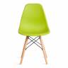 Стул CINDY (EAMES) (mod. 1801) дерево бук/металл/сиденье пластик, 45x51x82 см, Olive (оливковый)  (Комплект из 4 шт.) оливковый дерево бук/металл/сиденье пластик