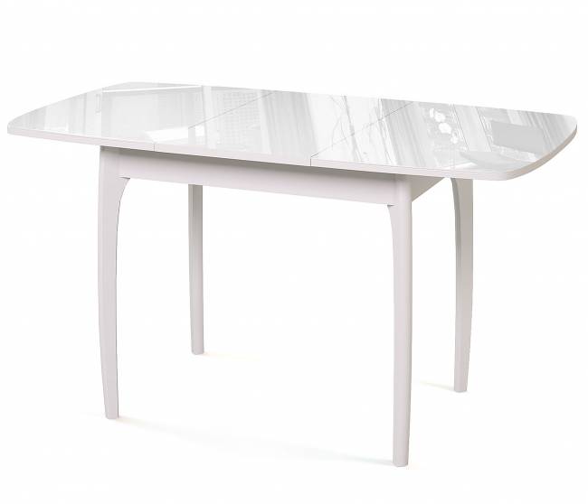 Стол DikLine M40 белый/стекло белое optiwhite
