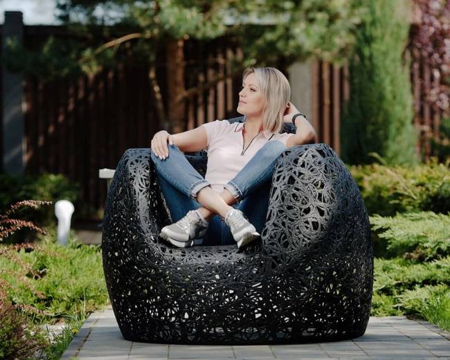 Базальтовое кресло "Stellar Chair", Черное Базальтовое кресло "Stellar Chair", Черное