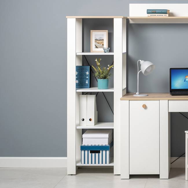 Стеллаж открытый Джастин 13.354 цвет белый шагрень/дуб белый эксклюзив Стеллаж открытый Джастин 13.354 цвет белый шагрень/дуб белый эксклюзив