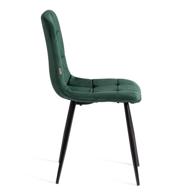 Стул Чилли/Chilly (мод.JSC-220)/1 шт. в упаковке велюр/металл, 44,5х52,5х88см, темно-зеленый HLR57/черный темно-зеленый Велюр/металл