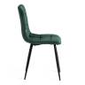 Стул Чилли/Chilly (мод.JSC-220)/1 шт. в упаковке велюр/металл, 44,5х52,5х88см, темно-зеленый HLR57/черный темно-зеленый Велюр/металл