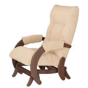 Кресло-качалка глайдер Мэтисон №68, орех бежевый, бежевый