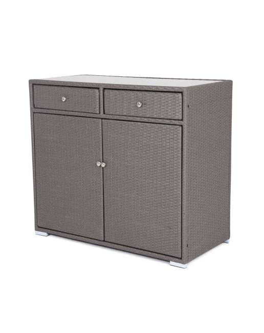 "Мальта" тумба плетеная из искусственного ротанга, цвет графит "Мальта" тумба плетеная из искусственного ротанга, цвет графит