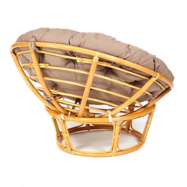 Кресло PAPASAN/ПАПАСАН 23/01 W  /с подушкой/ 115х101х104 см, Honey (мед), экошерсть Коричневый, 1811-5 Honey (мед)