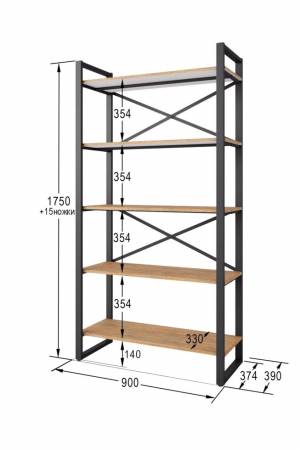 Стеллаж Калифорния "Хардвиг M", дуб американский
