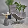 Кресло LOBSTER CHAIR серый искусственная замша, серый
